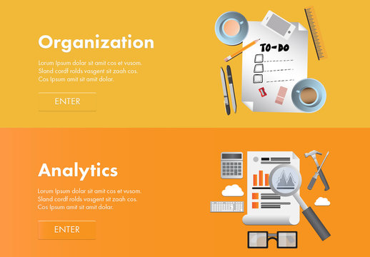 Organization and Analytics Web Banners