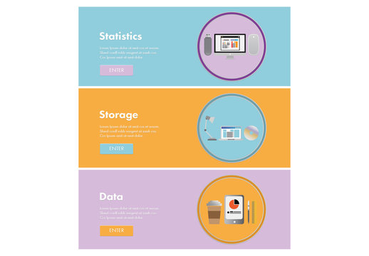 Statistcs, Storage, and Data Web Banners