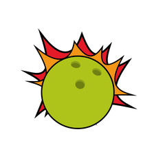 drawing ball bowling strike design vector illustration eps 10