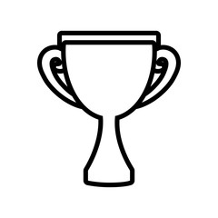 trophy award competition champion outline vector illustration eps 10