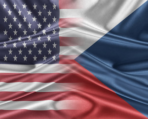 Obraz premium USA and Czech Republic.