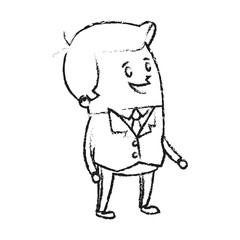 happy businessman cartoon icon over white background. vector illustration