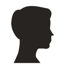 head man profile icon vector illustration design