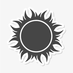 Sun sticker - vector Illustration