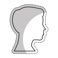 head man profile icon vector illustration design