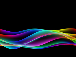 dinamyc flow, stylized  waves, vector