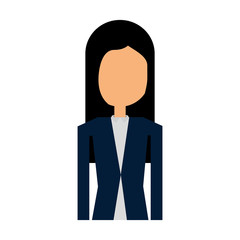 businesswoman character isolated icon vector illustration design