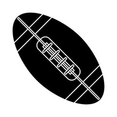 silhouette ball american football icon vector illusration eps 10