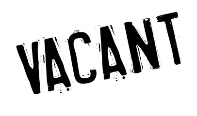 Vacant rubber stamp. Grunge design with dust scratches. Effects can be easily removed for a clean, crisp look. Color is easily changed.