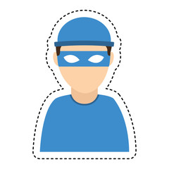 hacker avatar character isolated icon vector illustration design
