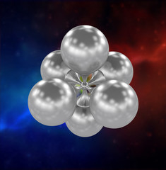 molecule, 3D illustration