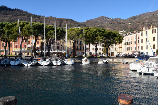 The small port of Bogliaco on Lake Garda - Italy