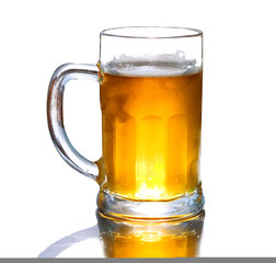 Mug fresh beer isolated