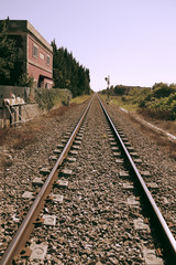 Fototapeta na wymiar Infinite train tracks