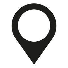 Karten Markierung klein mit Kreis - grau