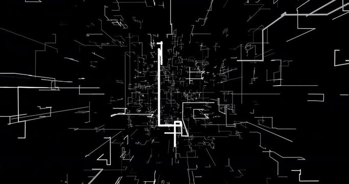 abstract background with geometric pattern, futuristic perspective black and white grey scale