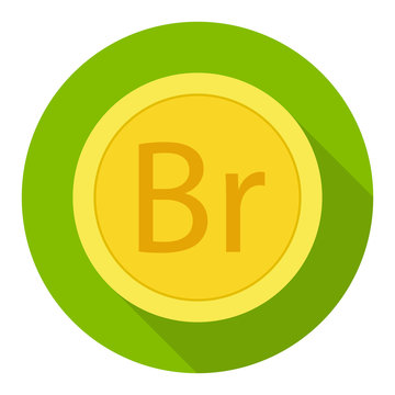 Money currency icon. Coin with Belarusian Ruble sign vector illustration.