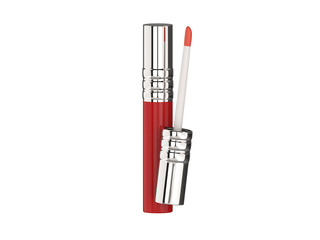 3D illustration pink red lip gloss