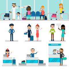 People In Airport Set