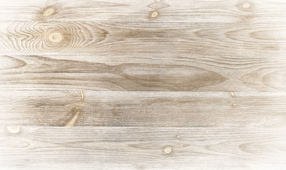 Old weathered wood surface with long boards lined up. Wooden planks on a wall with grain and...