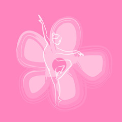 Sketched dancing woman.