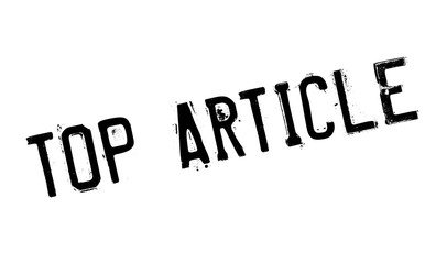 Top Article rubber stamp. Grunge design with dust scratches. Effects can be easily removed for a clean, crisp look. Color is easily changed.