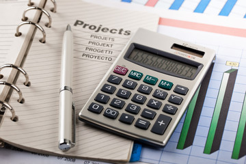 Business Objects in the office on the table