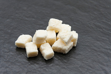 Coconut on dehydrated dice
