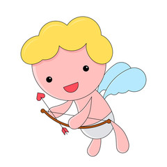 Cupid holding Bow and Arrow.