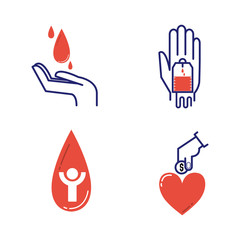 Volunteer icons vector set.