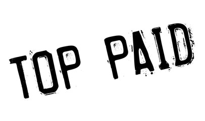 Top Paid rubber stamp. Grunge design with dust scratches. Effects can be easily removed for a clean, crisp look. Color is easily changed.