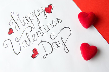 happy valentine's day card handwritten