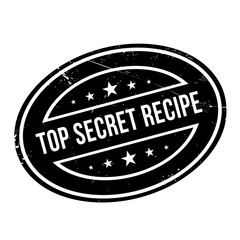 Top Secret Recipe rubber stamp. Grunge design with dust scratches. Effects can be easily removed for a clean, crisp look. Color is easily changed.