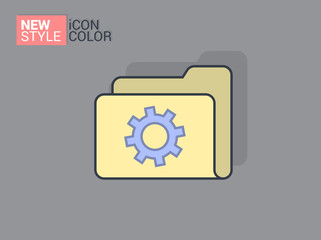 Иконка для веб-сайтов. Высокое качество веб-графический дизайн. Папка с файлами.