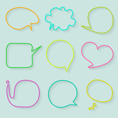 Vector speech bubbles set 