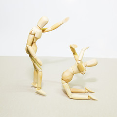 Wooden Doll in Action