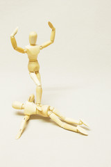 Wooden Doll in Action