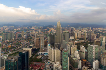 Fototapeta na wymiar Kuala Lumpur Modern City Aerial View