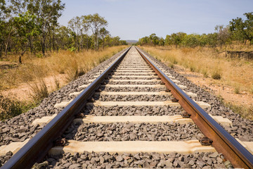 Fototapeta premium Railway Line, Outback Australia