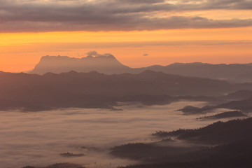 Sea Of Mist With Doi Luang Chiang Dao, View Form Doi Dam in Wian