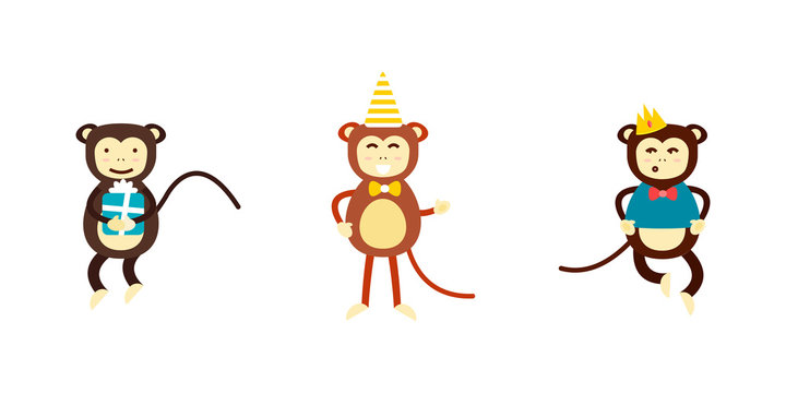 Monkey vector illustration.