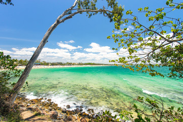 The incredible blue water of Noosa National park on Queensland's Sunshine Coast, Australia