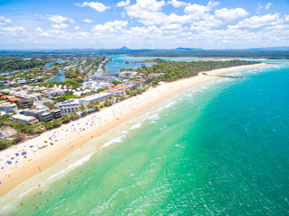 An aerial view of Noosa National Park on Queensland's Sunshine Coast in Australia