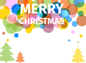 Fototapeta premium Retro colored christmas poster with trees