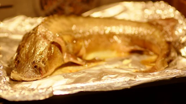 Home cooking of sturgeon
