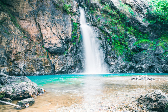 Natural background waterfall. jogkradin waterfall © last19