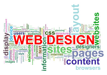 Web design word tags
