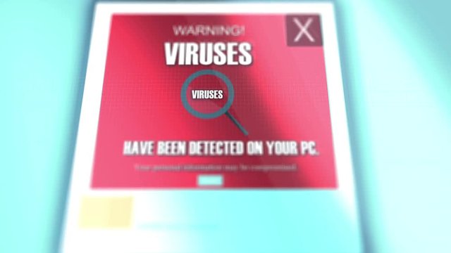 Computer Virus Pop Up Dialogue Box 