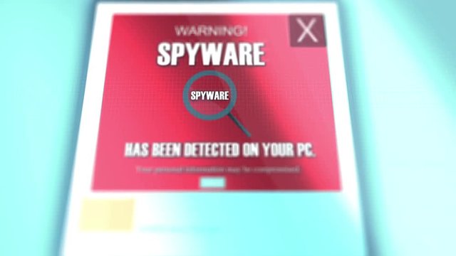 Computer Spyware Pop Up Dialogue Box 