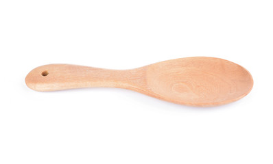 Wooden spoon isolated on white